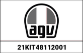 AGV KIT VISOR & SUN VISOR MECHANISM + PAINTED COVERS FLUID, BLACK | 21KIT48112-001
