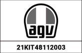 AGV KIT VISOR & SUN VISOR MECHANISM + PAINTED COVERS FLUID MATT BLACK | 21KIT48112003