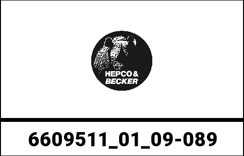 Hepco & Becker Topcase - Set Journey 40 Black/Silver Incl. Carrier For Honda CRF 250 L (2012-) / Rally (2017-) | 6609511-01-09-089