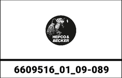 Hepco & Becker Topcase - Set Journey Topcase 40 Black/Silver Incl. Carrier For Honda CRF 450 L (2018-) | 6609516-01-09-089