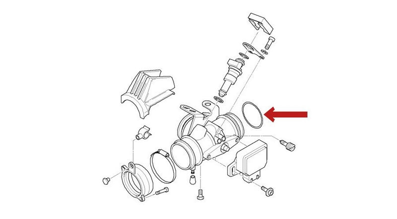 Hornig / ホーニグ ピン O-ring for throttle housing for BMW R1100RS, R1150RS | 13541341797