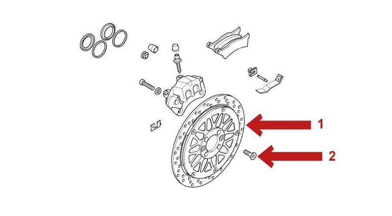 Hornig / ホーニグ ピン Rear brake disc black for BMW R850C, R1200C | 2331745
