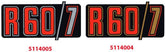 Hornig Sticker R60/7 red/black/gold | 5114004