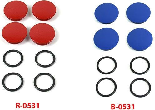 Hornig Frame Covers - Engine Mounting blue (4 pieces) | B-0531