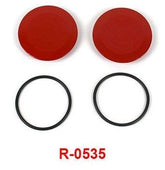 Hornig Swing arm pivot covers (left and right) red | R-0535