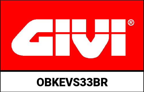 GIVI Aluminum side case Trekker Outback EVO 33 Monokey black, offset to the side, right, SMART SEC LOCK | OBKEVS33BR