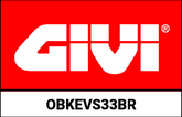 GIVI Aluminum side case Trekker Outback EVO 33 Monokey black, offset to the side, right, SMART SEC LOCK | OBKEVS33BR
