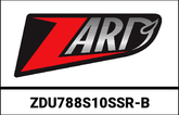 Zuma-Black Stainless Steel Racing Slip-On, Silver End-Cap&Logo