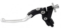 Accossato cable clutch control, standard folding lever provided with switch hole (switch not included), Silver colour, 29 mm, RST