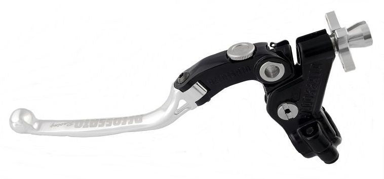 Accossato cable clutch control, standard folding lever provided with switch hole (switch not included), Silver colour, 32 mm, RST