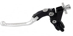Accossato cable clutch control, standard folding lever provided with switch hole (switch not included), Silver colour, 34 mm, No RST