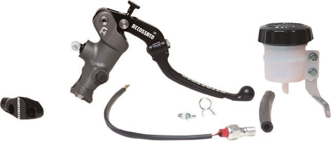 Accossato KITA 4 : master cylinder Ø 19 with folding lever (all Ø 19 except for PRS model) + mirror holder (M8 or Mx 1,25) + idrostop + 30ml fluid reservoir-kit