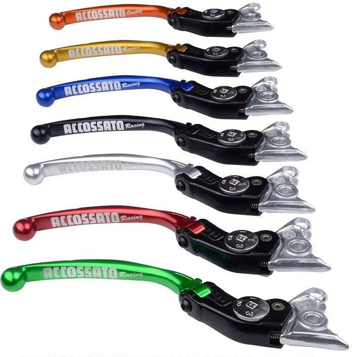 Accossato adjustable folding clutch lever for master cylinders