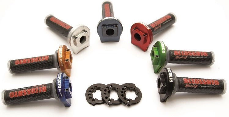 Accossato Ergal-made throttle control, provided with cables (specify reference) and GR002 grips, ØCAM 40-43-45