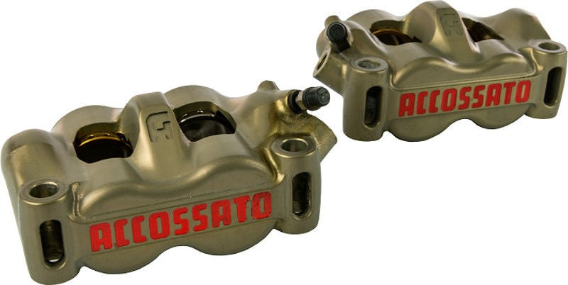 Accossato cnc-worked monoblock brake caliper, 100 mm, titanium-made pistons