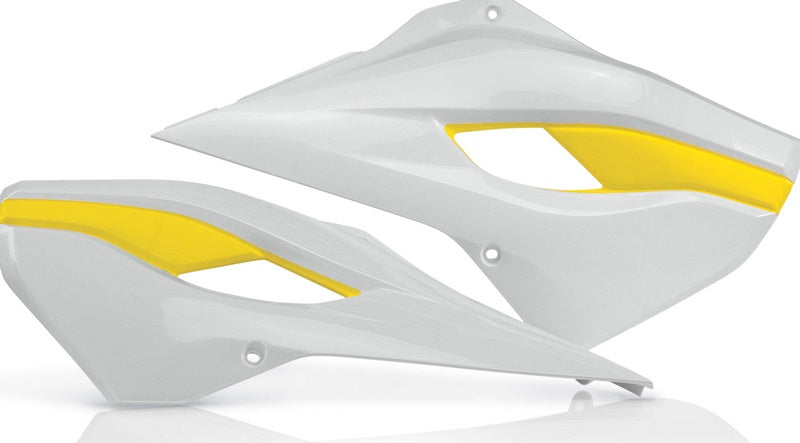 RADIATOR SCOOPS, WHITE/YELLOW