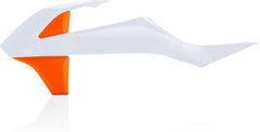 RADIATOR SCOOPS, WHITE/ORANGE