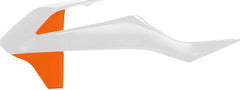RADIATOR SCOOPS, WHITE/ORANGE