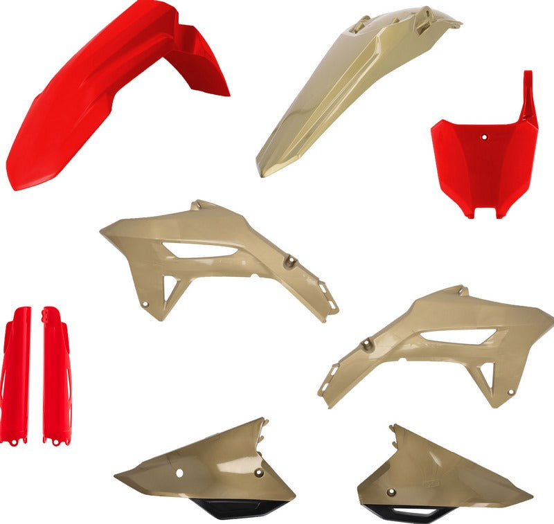FULL PLASTIC KIT, RED/GOLD