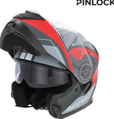SEREL 22-06 HELMET, GREY/RED