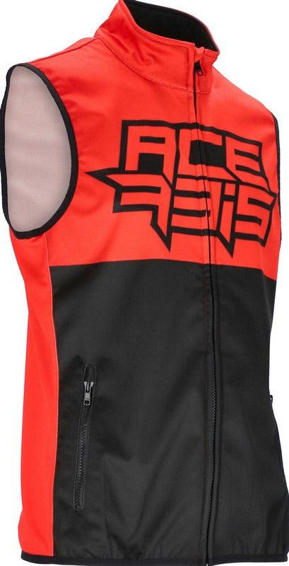 VEST SOFTSHELL MX LINEAR, BLACK/RED