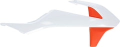RADIATOR SCOOPS, WHITE/ORANGE