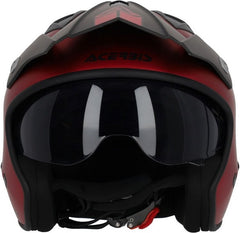 JET ARIA METALLIC HELMET, RED