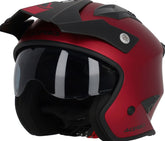 JET ARIA METALLIC HELMET, RED
