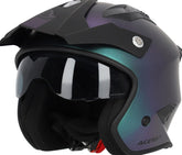 JET ARIA METALLIC HELMET, CHAMELEON