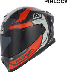 X-WAY GRAPHIC HELMET, ORANGE/GREY