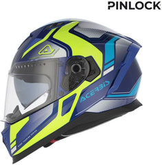 X-WAY GRAPHIC HELMET, BLUE/YELLOW