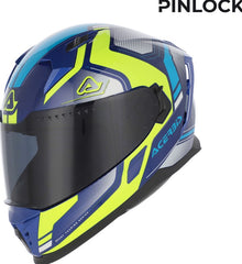 X-WAY GRAPHIC HELMET, BLUE/YELLOW