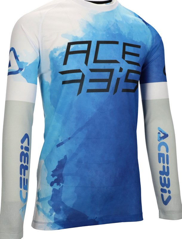 JERSEY J-WINDY VENTED WATERMARK, BLUE/WHITE
