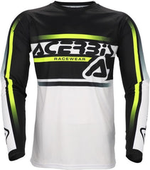 JERSEY MX LINEAR LUGO, BLACK/WHITE, Size XXL