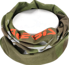NECKWARMER REG, GREEN/ORANGE