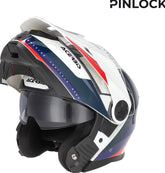 RIDER GRAPHIC HELMET, WHITE/BLUE/RED