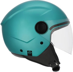 JET BREZZA METALLIC HELMET, TURQUOISE