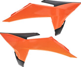 RADIATOR SCOOPS, ORANGE/BLACK