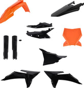 FULL PLASTIC KIT, BLACK/ORANGE
