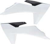 RADIATOR SCOOPS, WHITE/BLACK