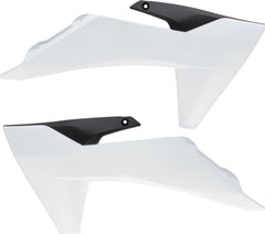 RADIATOR SCOOPS, WHITE/BLACK