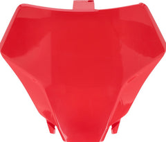 FRONT NUMBER PLATE, RED