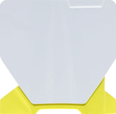 FRONT NUMBER PLATE, WHITE/YELLOW