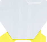 FRONT NUMBER PLATE, WHITE/YELLOW