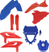 FULL PLASTIC KIT, RED/BLUE