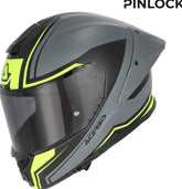 TARMAK-X HELMET, GREY/YELLOW