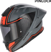 TARMAK-X HELMET, GREY/RED