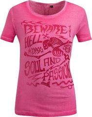 RUSH LADY T-SHIRT, FUCHSIA