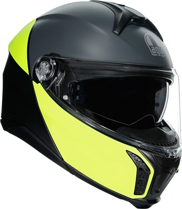 AGV TOURMODULAR E2206 MULTI MPLK, BALANCE MATT BLACK/YEL FL/GREY | 211251E2OY-001