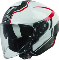 AIROH JETHelmet HUNTER SOUL, White-Red-Black | HUSO38